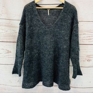 Free People Alpaca grey oversized raggy sweater